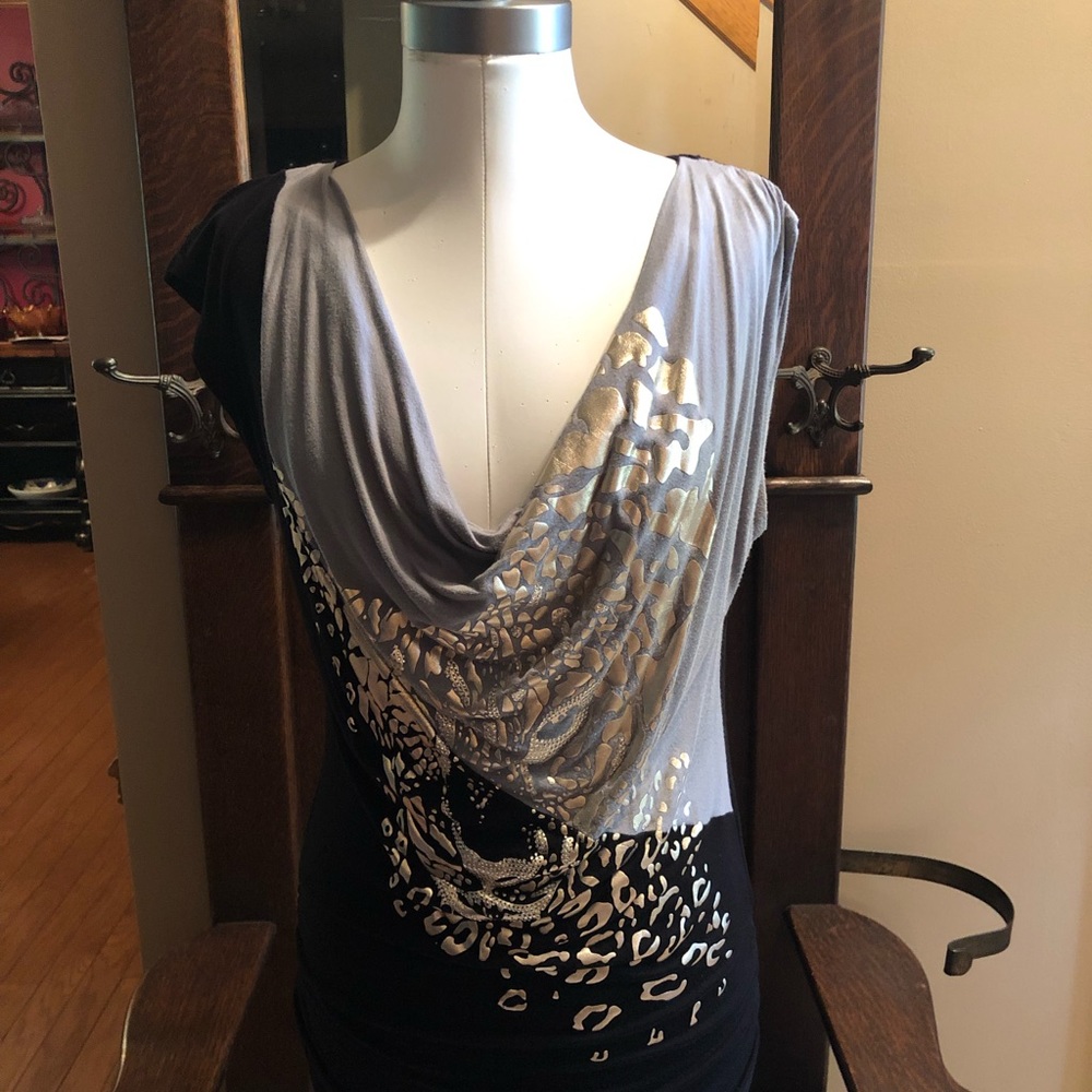 Sexy cowl neck tunic